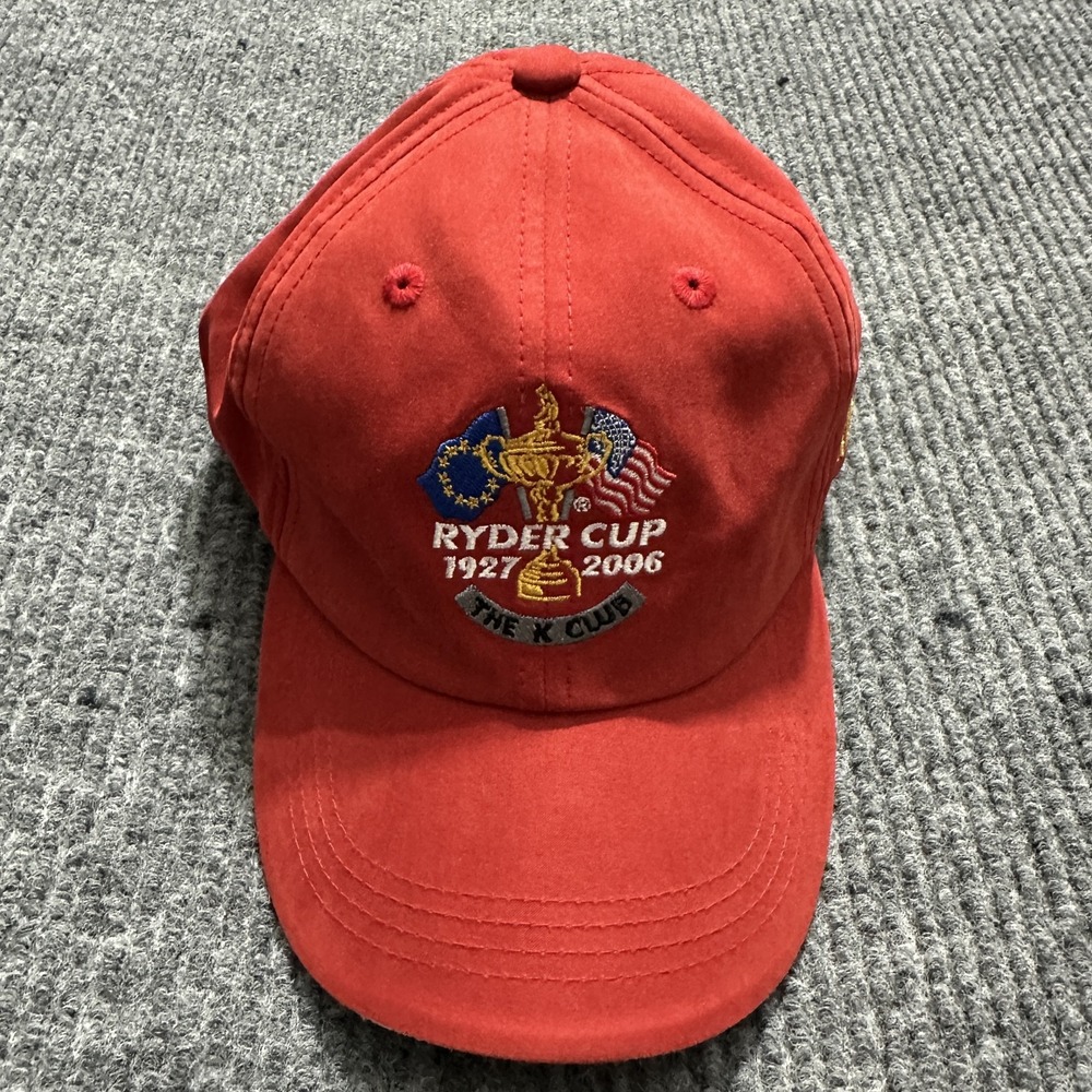 Ryder Cup Hat Cap Strap Back Red 2006 The K Club Golf USA Europe Tournament Mens